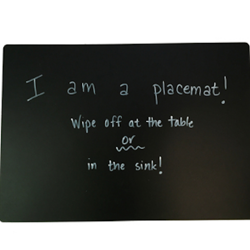 Chalkboard Large Plain Placemat Set Of 4