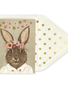 The First Snow Happy Birthday Rabbit Flowers Wreath Greeting Card