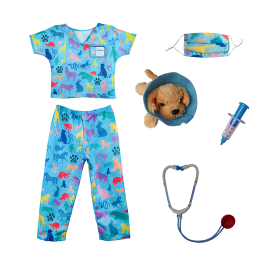 Great Pretenders Veterinarian Scrubs with Accessories, Size 5-6