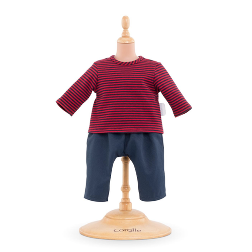 COROLLE Striped T-Shirt And Pant Set For 12" Doll
