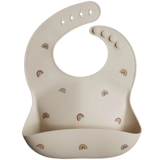 MUSHIE Silicone Baby Bib-Rainbows