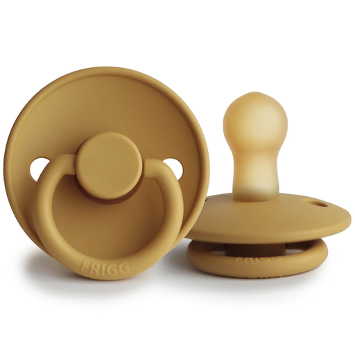 MUSHIE Frigg Natural Rubber Pacifier-Honey Gold