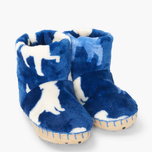 HATLEY Silhouette Pups Fleece Slippers