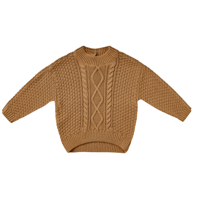 QUINCY MAE CABLE KNIT SWEATER - BABY