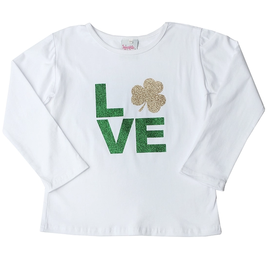 COUTURE CLIPS Shamrock Love Long Sleeve T-Shirt