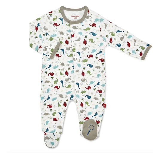 MAGNETIC ME Dino Expedition Organic Cotton Magnetic Footie