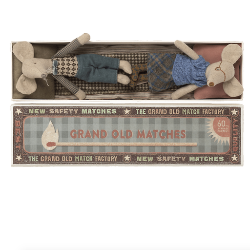 Maileg Grandma & Grandpa Mice In Matchbox