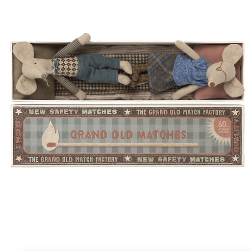 MAILEG Grandma & Grandpa Mice In Matchbox