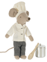 Maileg Chef Mouse With Soup Pot & Spoon