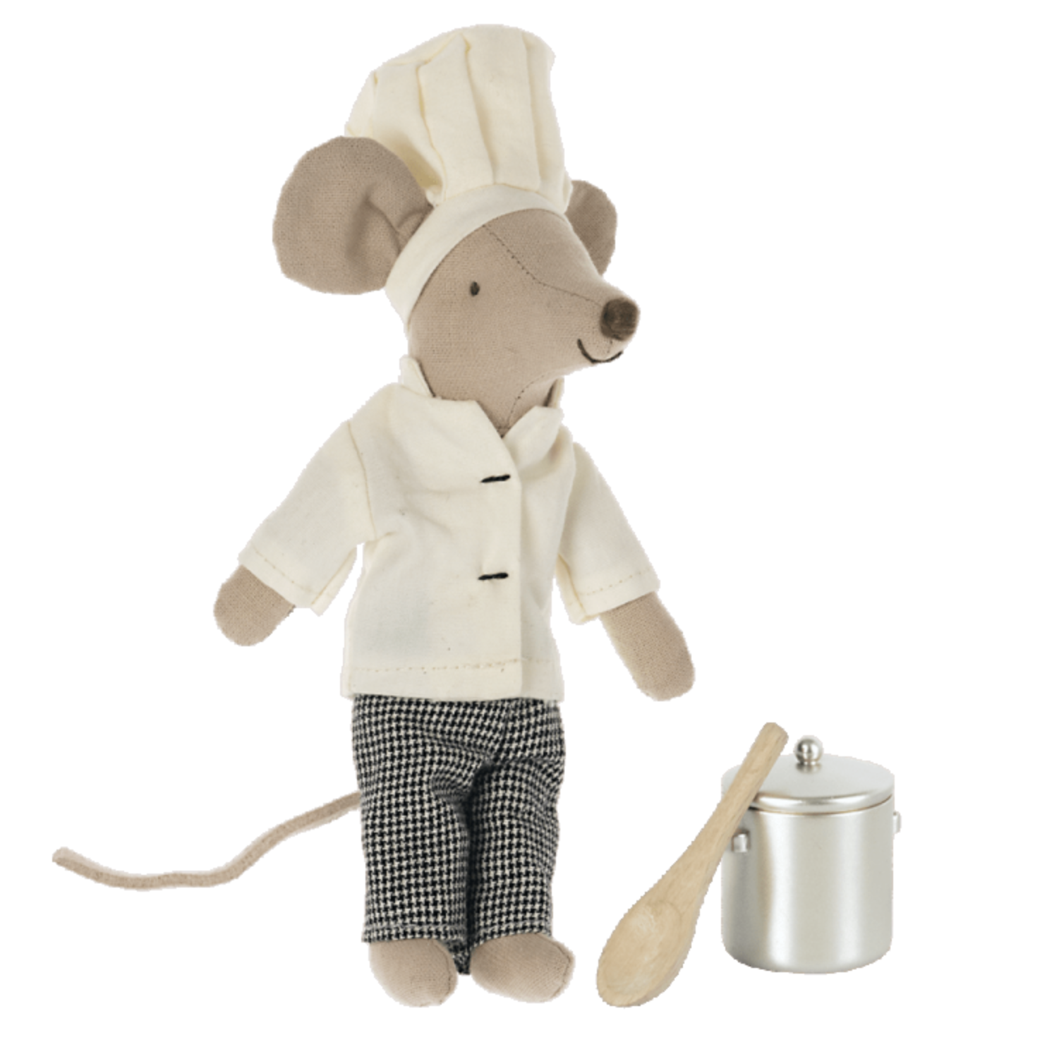 MAILEG Chef Mouse With Soup Pot & Spoon