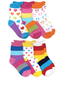 Jefferies Socks Rainbow Stripes Hearts Smiley Face Crew Socks 6 Pack