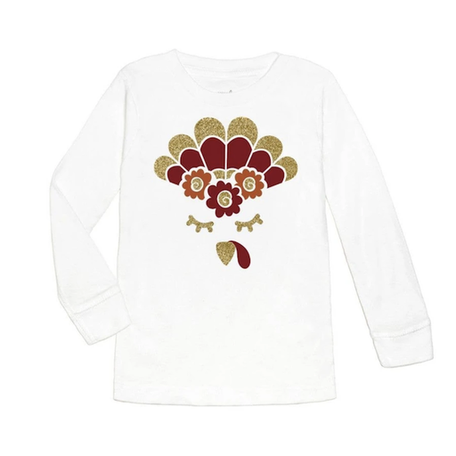 Sweet Wink Turkey Flower Crown Long Sleeve T-Shirt