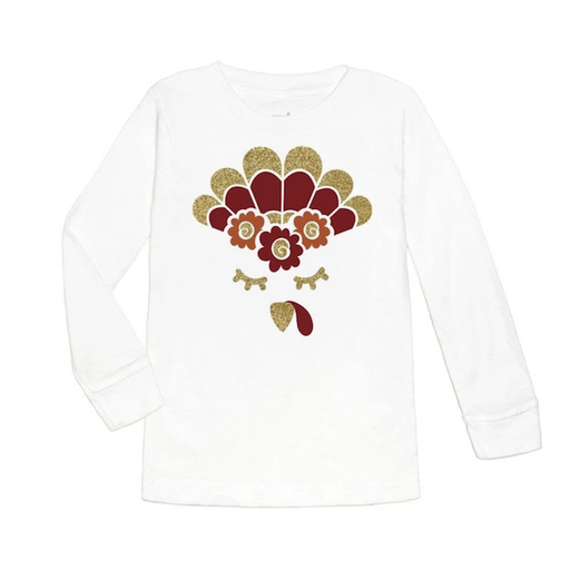 SWEET WINK Turkey Flower Crown Long Sleeve T-Shirt