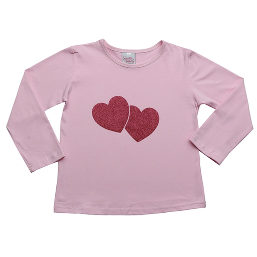 Couture Clips Hot Pink Double Heart Tee