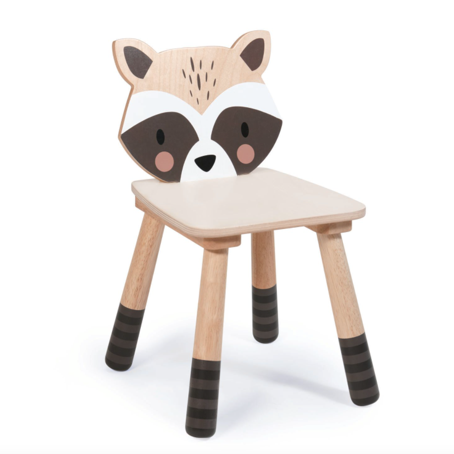 Tender Leaf Forest Raccoon Chair