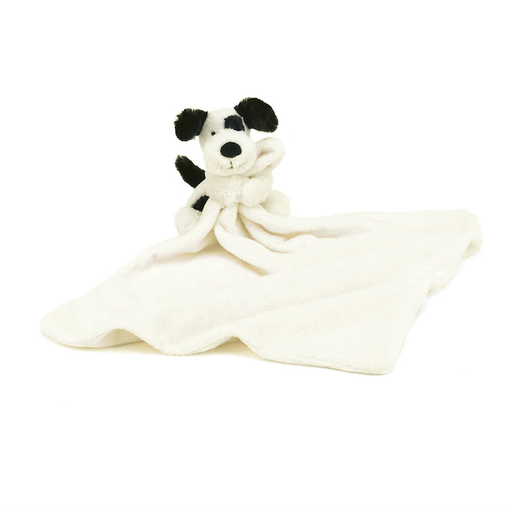 JELLYCAT BASHFUL BLACK AND CREAM PUPPY SOOTHER