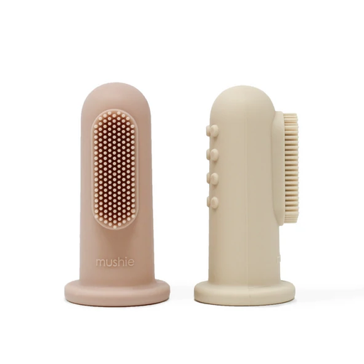 MUSHIE Finger Toothbrush - Shifting Sand/Blush