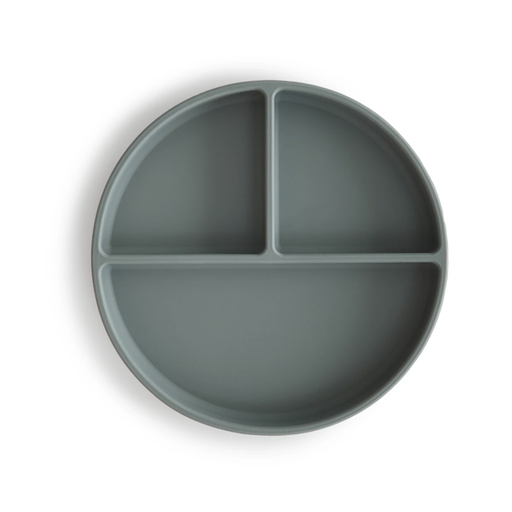 Mushie Silicone Suction Plate-Dried Thyme