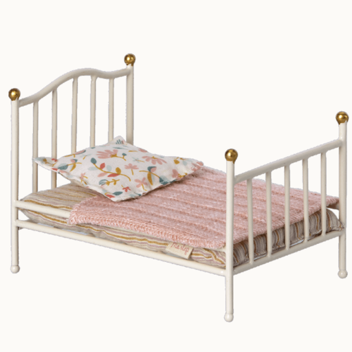 MAILEG Vintage Bed, Mouse - Off White