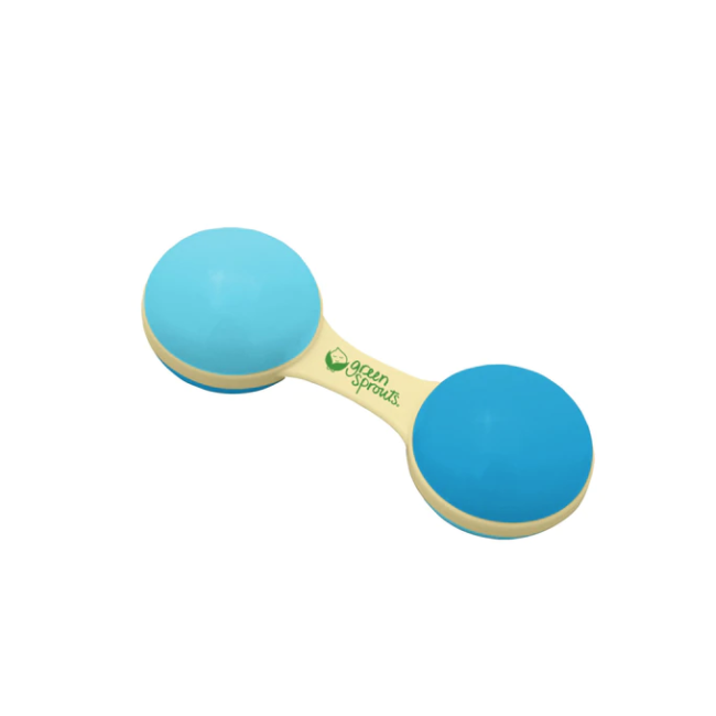 GREEN SPROUTS CORNSTARCH DUMBBELL RATTLE