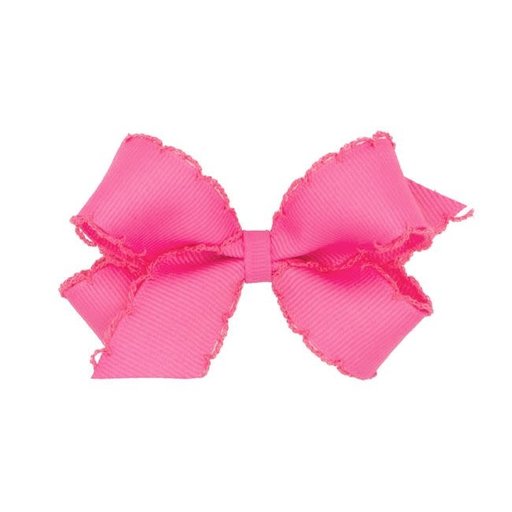 WEE ONES Mini Monotone Moonstich Grosgrain Bow