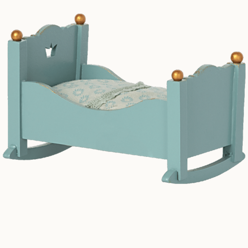 MAILEG Cradle, Baby Mouse-Blue