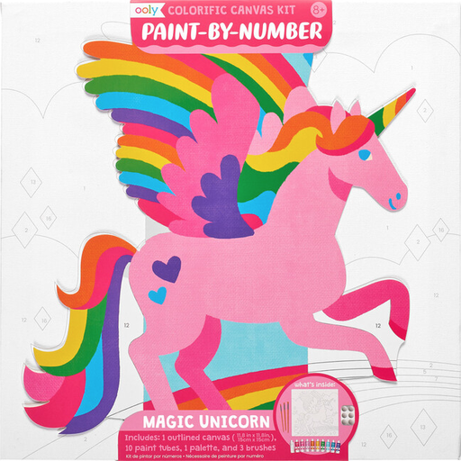 OOLY Colorific Canvas Paint By Number Kit -  Magic Unicorn