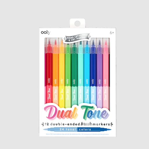 OOLY Dual Tone Double Ended Brush Marker - Set Of 12/24 Colors