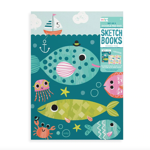 Only Friendly Fish Doodle Pad Duo Sketchbook Set Of 2