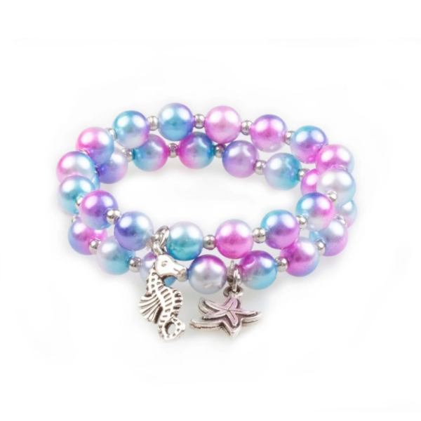 Claire's Club Mermaid Tail Beaded Stretch Bracelets (3 Pack) | Claire's US
