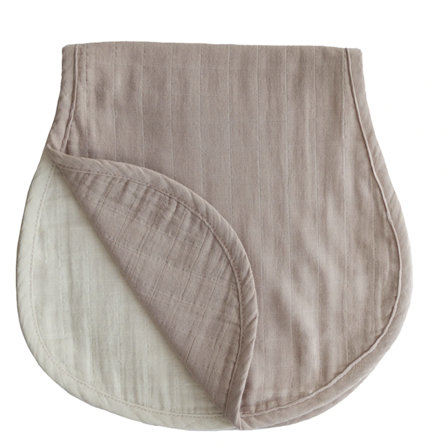 Mushie Organic Cotton Muslin Baby Burp Cloth 2-Pack