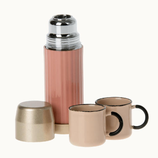 Maileg Thermos And Cups -Soft Coral