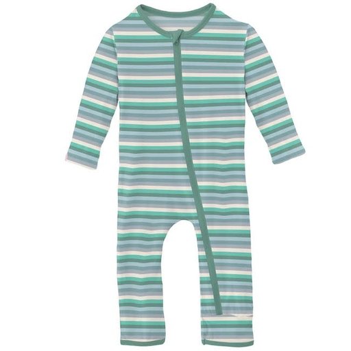 KICKEE PANTS PRINT COVERALL WITH ZIPPER