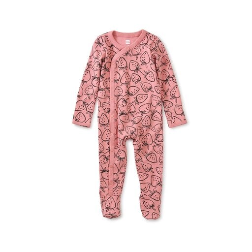 Tea Side Snap Footed Baby Romper 0-3