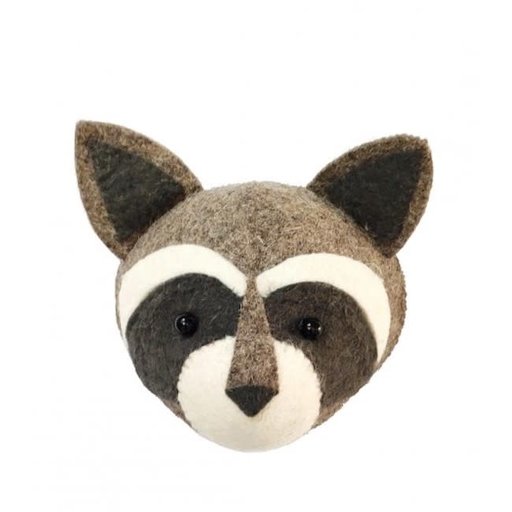 FIONA WALKER Mini Raccoon Head Wall Mount