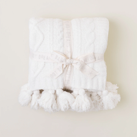 BAREFOOT DREAMS COZYCHIC CABLE THROW - CREAM