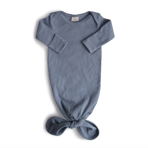 MUSHIE Ribbed Knotted Baby Gown