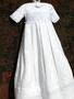 Isabel Garreton Heritage With Lace Applique And Tucks Cotton Gown With Bonnet -White/3-6M
