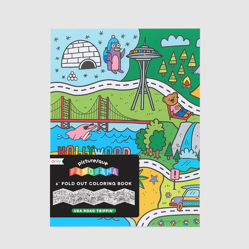 OOLY Picturesque Panorama Coloring Book - U.S.A. Road Trippin'