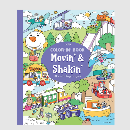OOLY Movin' And Shakin' Color-In Book