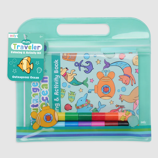 OOLY Mini Traveler Coloring And Activity Kit - Outrageous Ocean