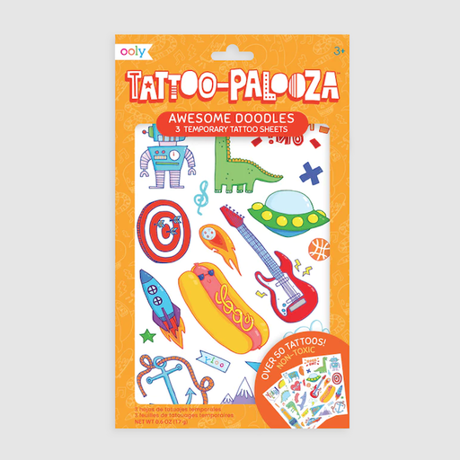 OOLY Tattoo Palooza: Temporary Tattoos - Awesome Doodles