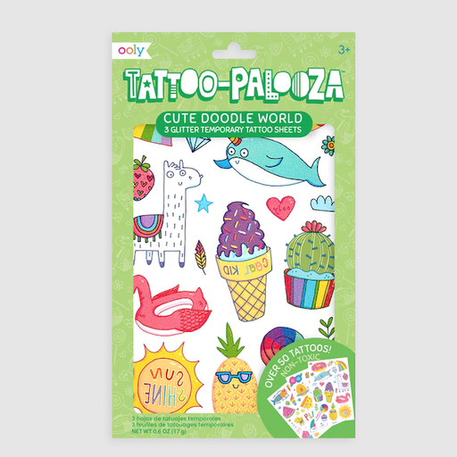 Only Tattoo-Palooza Temporary Tattoos - Cute Doodle World