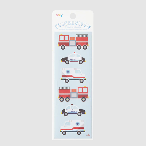 OOLY Stickiville Helping Vehicles Stickers