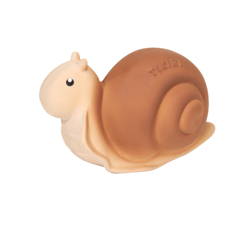 TIKIRI Snail Natural Rubber Teether, Rattle And Bath Toy
