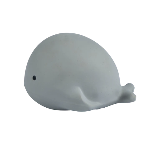 TIKIRI Whale Organic Natural Rubber Rattle, Teether And Bath Toy