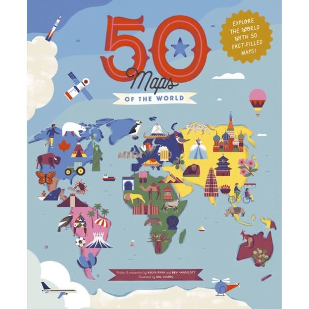 HACHETTE MUDPUPPY 50 MAPS OF THE WORLD: EXPLORE THE GLOBE WITH 50 FACTS
