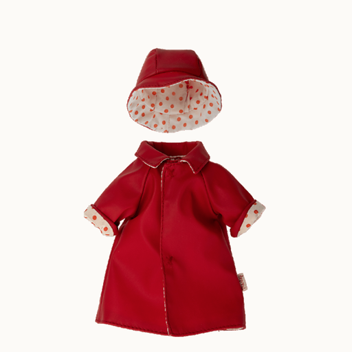 MAILEG Rain Coat With Hat - Teddy Mum