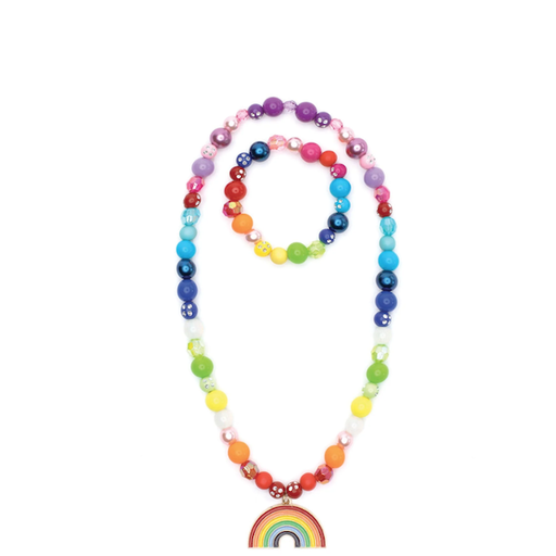 GREAT PRETENDERS Double Rainbow Necklace And Bracelet Set