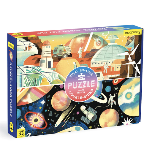 Hachette Mudpuppy Space Mission 100 Piece Double-Sided Puzzle